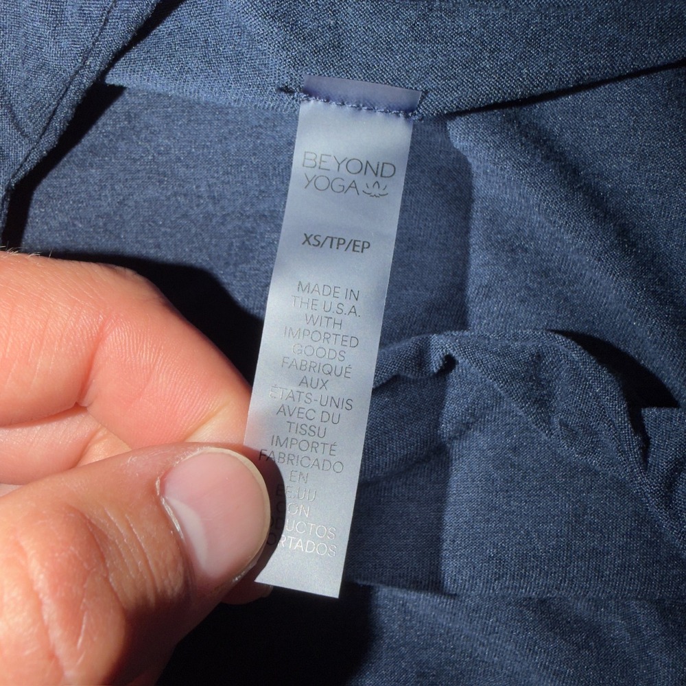 Beyond Yoga Featherweight At The Ready Dress XS Navy Square Neck Active - Picture 6 of 8